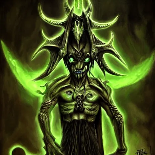 Image similar to illidan stormrage by tim burton