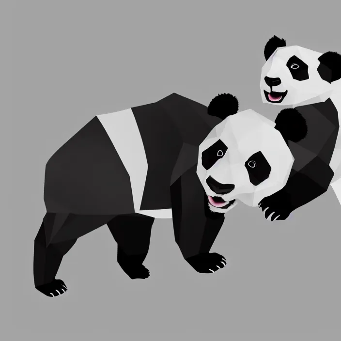 Prompt: panda, polygon, 4K.
