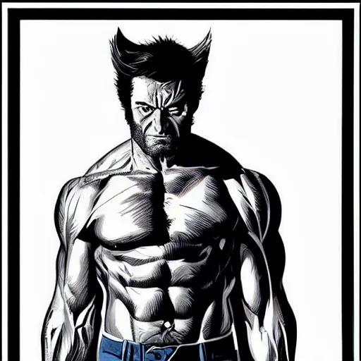 Image similar to wolverine poster drawn by alex ross