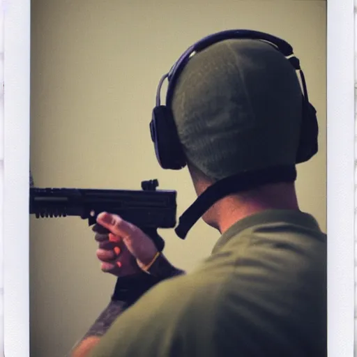 Prompt: an intense csgo game, polaroid, by wolfgang tillmans