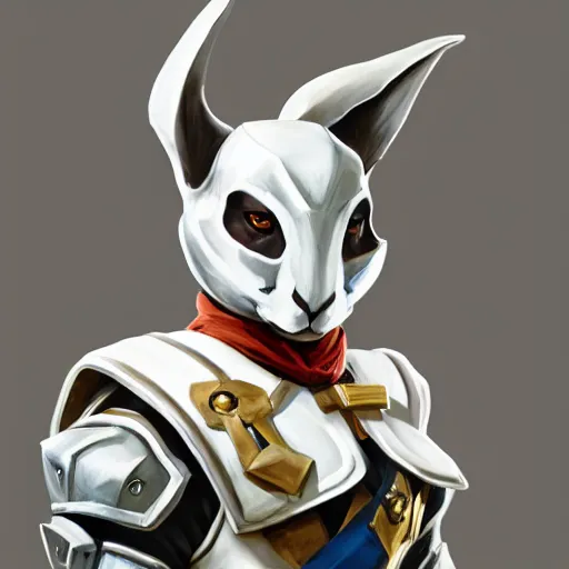 Image similar to greg manchess portrait painting of armored white rabbit from alice in wonderland as overwatch character, medium shot, asymmetrical, profile picture, organic painting, sunny day, matte painting, bold shapes, hard edges, street art, trending on artstation, by huang guangjian, gil elvgren, ruan jia, randy vargas, greg rutkowski