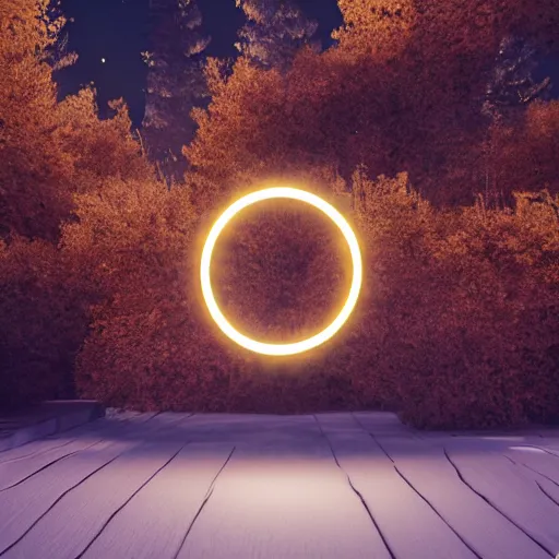 Image similar to glowing golden infinity symbol unreal engine