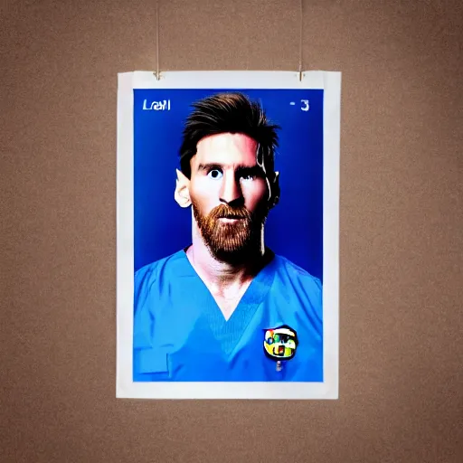 Prompt: lionel messi as nurse, accurate, 30mm, face, soft colours, dramatic lighting, nikon