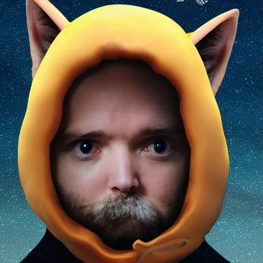 Image similar to digital art of Aaron Paul disguised as cat disguised as squid, futuristic,artstation,8k, detailed,hd,hq,award winning art