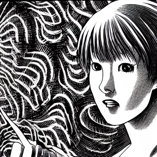 Image similar to Junji Ito manga artwork