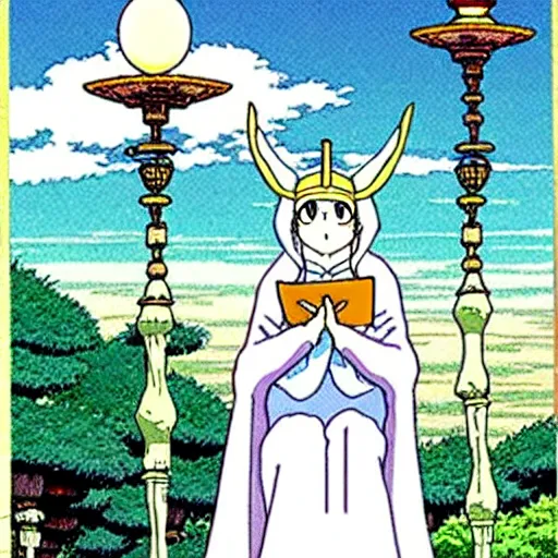 Image similar to The High Priestess tarot card by Studio Ghibli