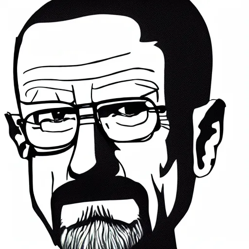 Image similar to a cell shaded cartoon still of walter white