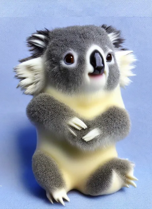 Image similar to 80mm resin detailed miniature of fluffy koala, Product Introduction Photos, 4K, Full body, simple background