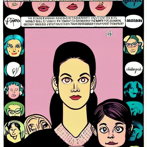 Image similar to portrait of a princess by daniel clowes