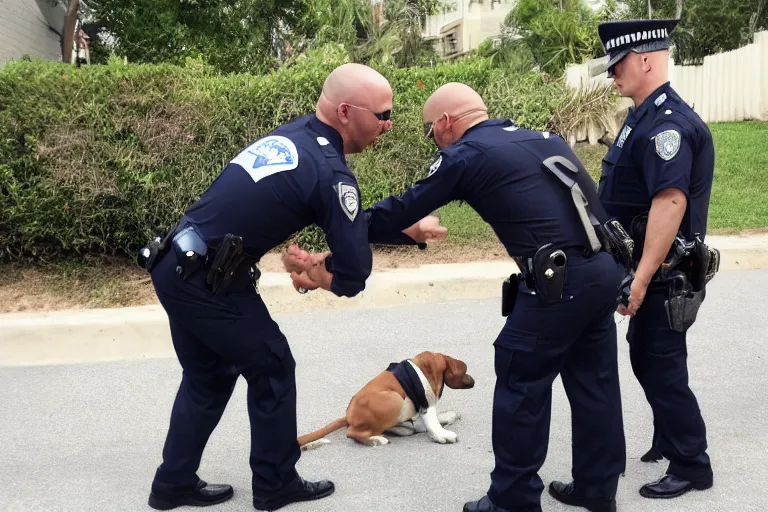 Image similar to pitbull police altercation