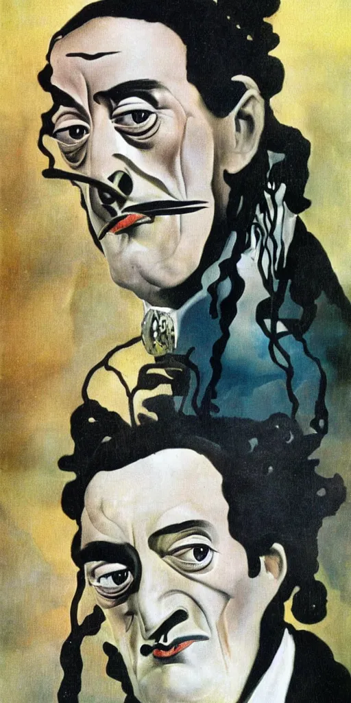 Image similar to Salvador Dalí portrait by Salvador Dalí, Surrealism, Atomic, Portlligat