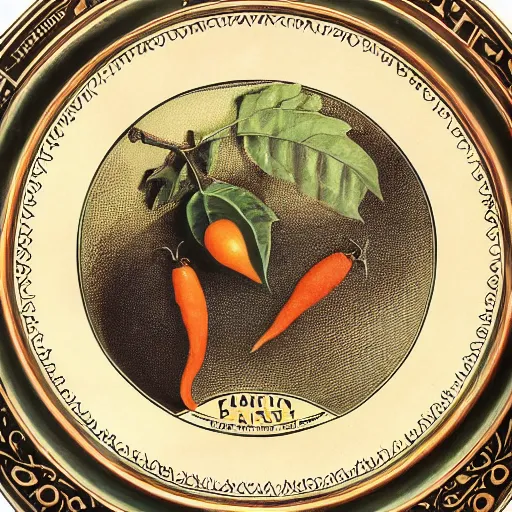 Image similar to round intricate 1920's galaxy circle thrush bronze canteen papaya , by William Hogarth and Martin Johnson Heade and Albrecht Durer , DC Comics , An art deco , Mixed media