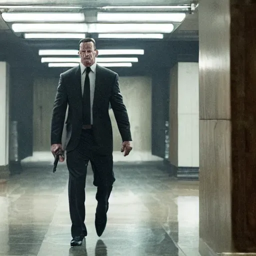 Prompt: A still of John Cena in John Wick (2014), realistic