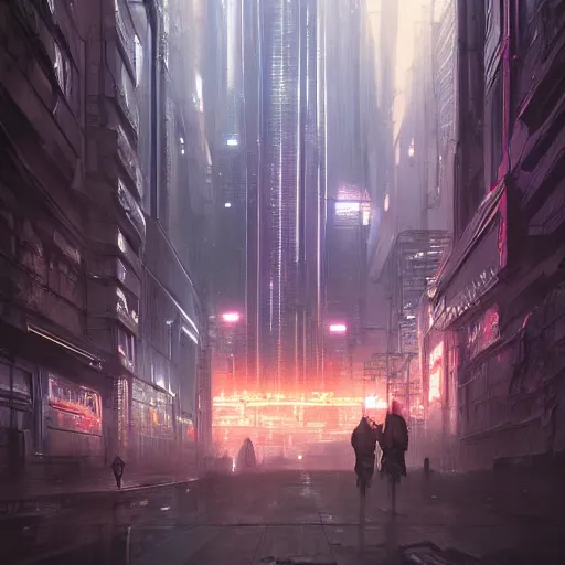 Image similar to neuromancer, cyberpunk, streetlevel, megacity, complimentary contrast, dramatic lighting, gorgeous view, depth, painted by stanley lau, painted by greg rutkowski, painted by stanley artgerm, digital art, trending on artstation