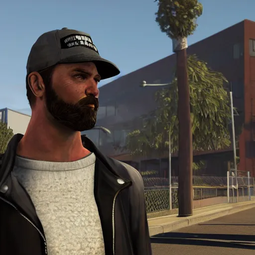 Image similar to knut as a GTA style character on a loading screen, 4k, high detail, high-resolution photograph, professional photography, ultra-detail