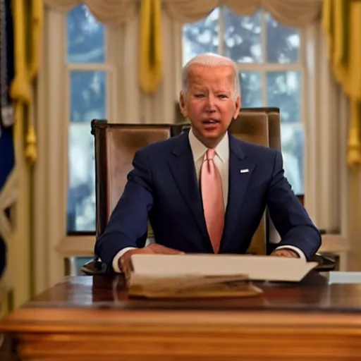 Image similar to victoria justice as joe biden, 8 k resolution, cinematic lighting, anatomically correct