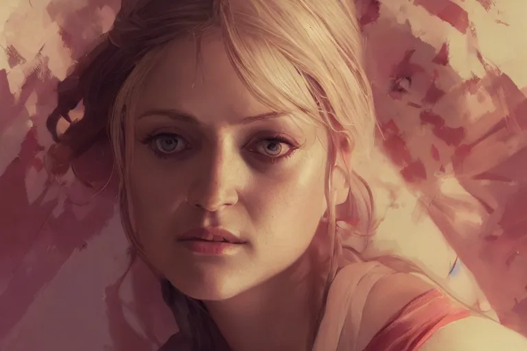 Prompt: A portrait of a Olivia Taylor Dudley as a seductive nurse in a hospital by Ruan Jia and Mandy Jurgens and Artgerm and william-adolphe bouguerea, highly detailed, trending on artstation, award winning, H 768