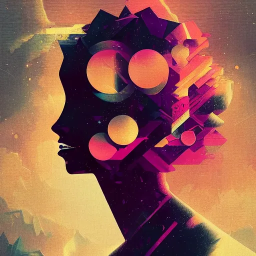 Prompt: a portrait of a goddess by Petros Afshar and Beeple