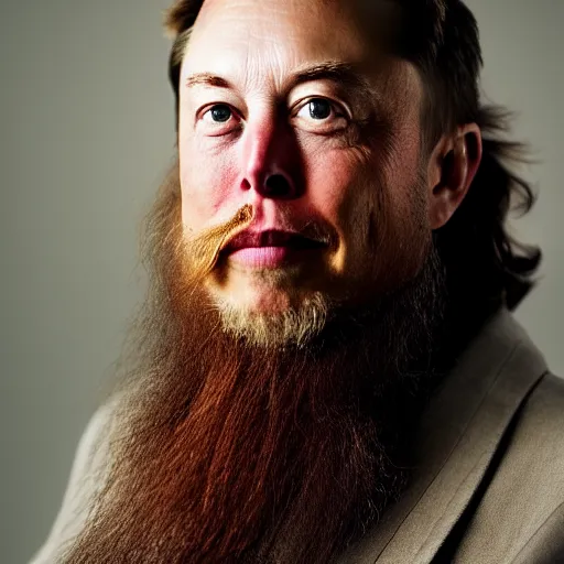 Image similar to a portrait elon musk wearing a long beard joining the taliban while holding a rifle, fine details, 8 k photography, depth of field, bokeh. i