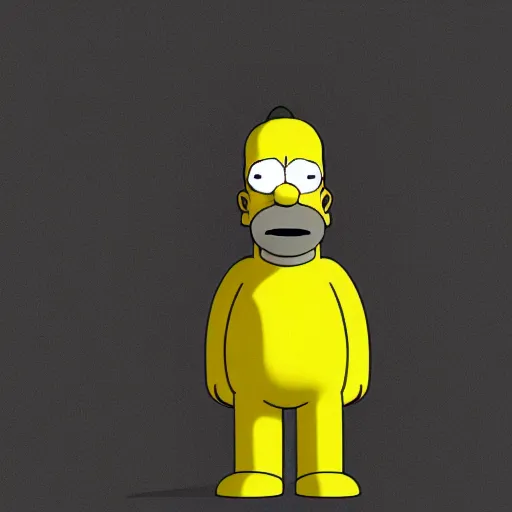 Prompt: A volumetric octane render portrait of Homer Simpson.