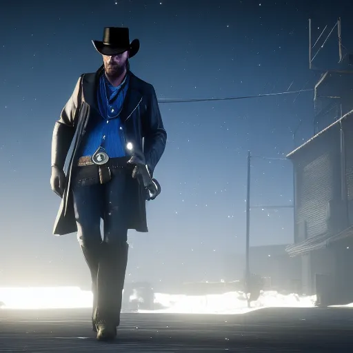 Prompt: Film still of Neon from Valorant, from Red Dead Redemption 2 (2018 video game)