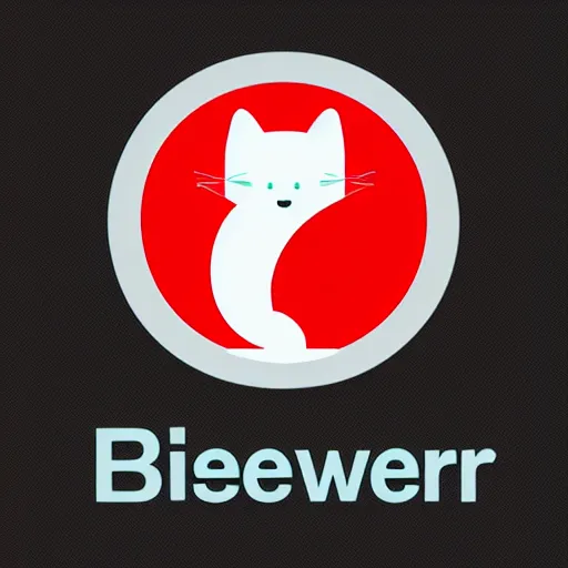 Prompt: web browser icon with a cat