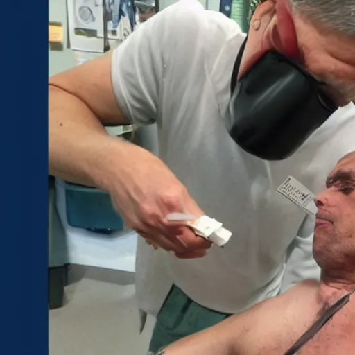 Prompt: A photo of Anthony Fauci injecting heroin into his right arm