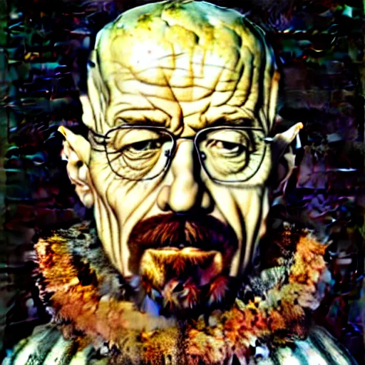 Image similar to giuseppe arcimboldo, walter white