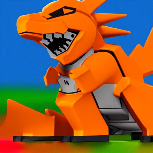 Image similar to charizard lego