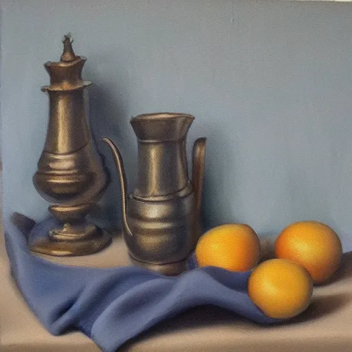 Prompt: still life painting by David Brown, matte,