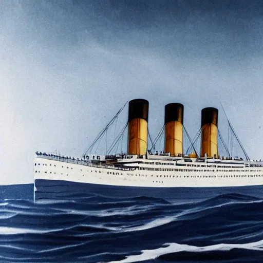 Prompt: titanic hit the iceberg