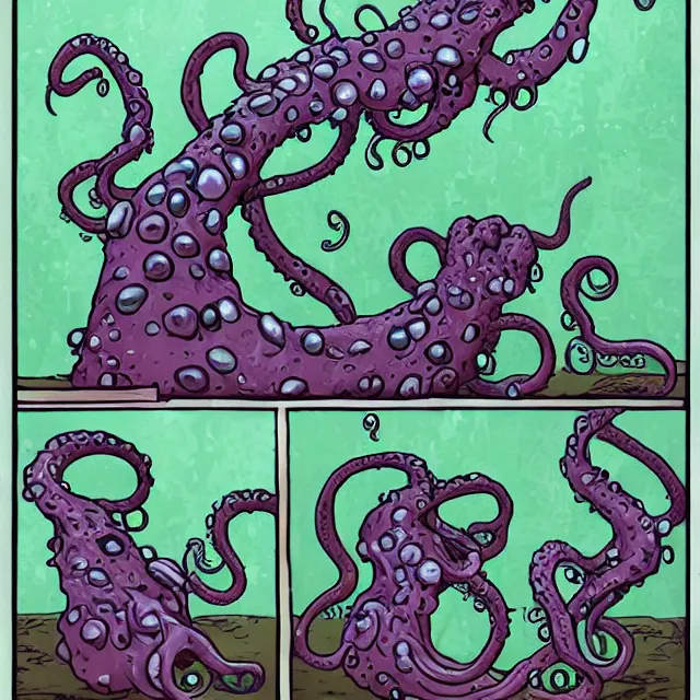 Image similar to eldritch tentacle monster learns to use a keyboard