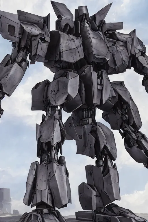Image similar to video game play, full body armored core mecha by fujioka kenki, armored core style mecha, hyper realistic, hyper detailed, 8 k, octane render, unreal engine, ray tracing