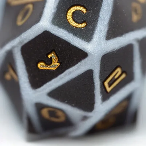 Prompt: fuzzy dice of a d 2 0, realistic photography, high detailed