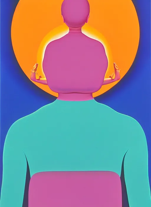 Image similar to yoga by shusei nagaoka, kaws, david rudnick, airbrush on canvas, pastell colours, cell shaded, 8 k