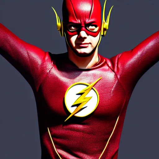 Image similar to adam scott as the flash, photo, detailed, 4 k