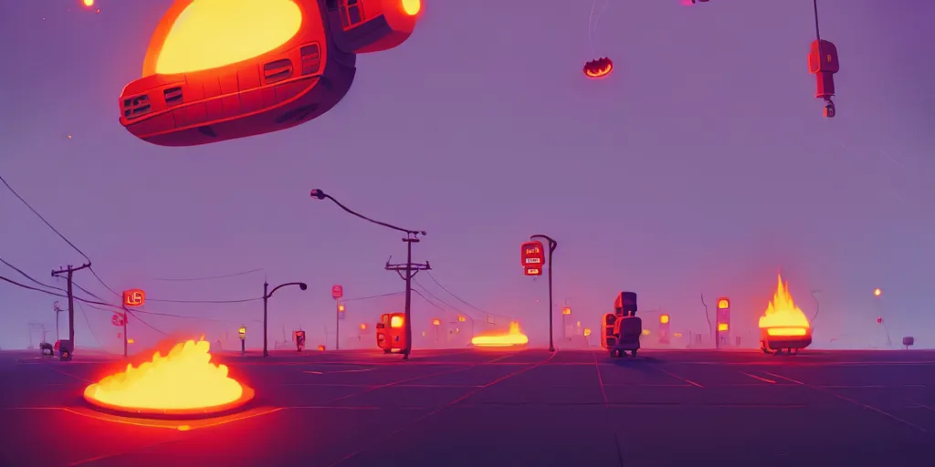 Prompt: going insane on city, budiling on fire by Goro Fujita and Simon Stalenhag , 8k, trending on artstation, hyper detailed, cinematic