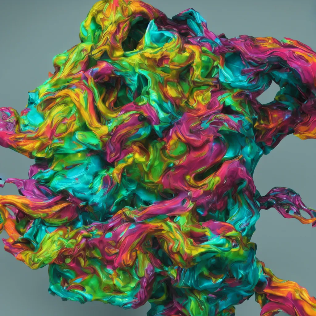 Image similar to painful pleasures by lynda benglis, octane render, colorful, 4 k, 8 k