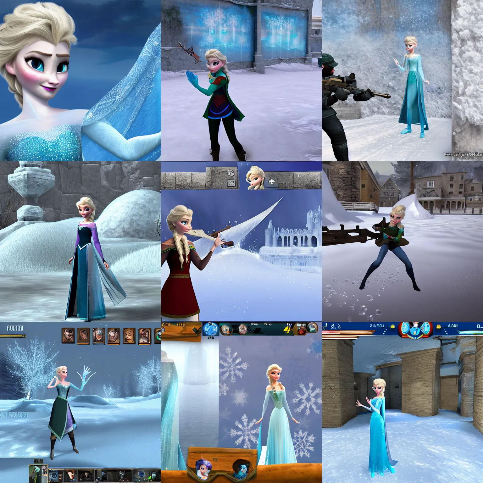 Prompt: elsa frozen counter strike