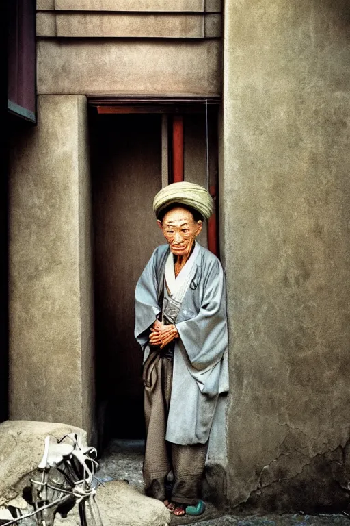 Image similar to photograph of an old japanese man, photograph by steve mccurry