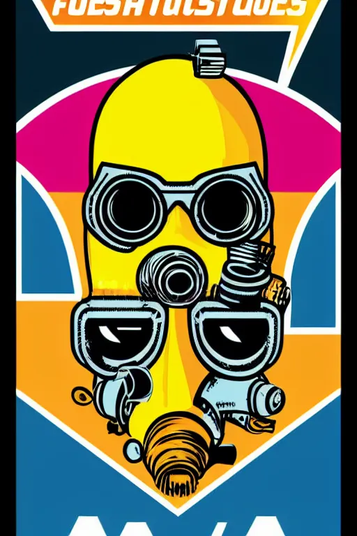 Image similar to fallout 7 6 retro futurist illustration art by butcher billy, sticker, colorful, illustration, highly detailed, simple, smooth and clean vector curves, no jagged lines, vector art, smooth andy warhol style