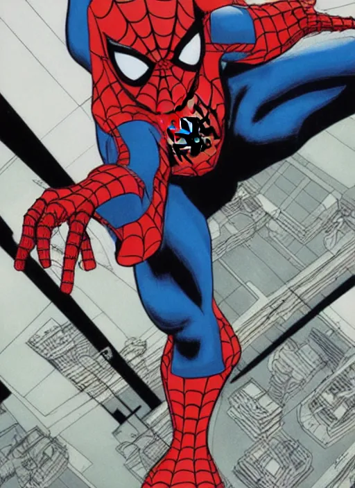 Image similar to k spiderman portrait by katsuhiru otomo