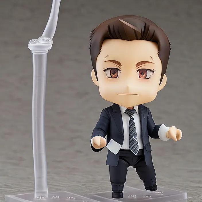 Image similar to an anime nendoroid figurine of Elon Musk, fantasy, figurine , product photo