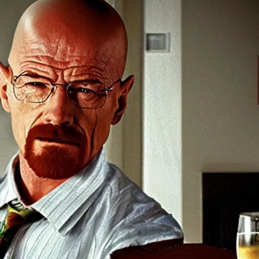Prompt: walter white inside a toast