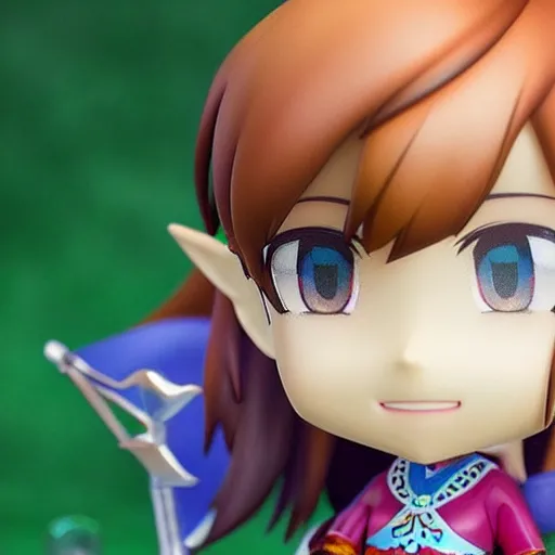 Prompt: beautiful water color concept art of face detailing cute girl in the style of nendoroid and Toon Zelda , anime style, close-up