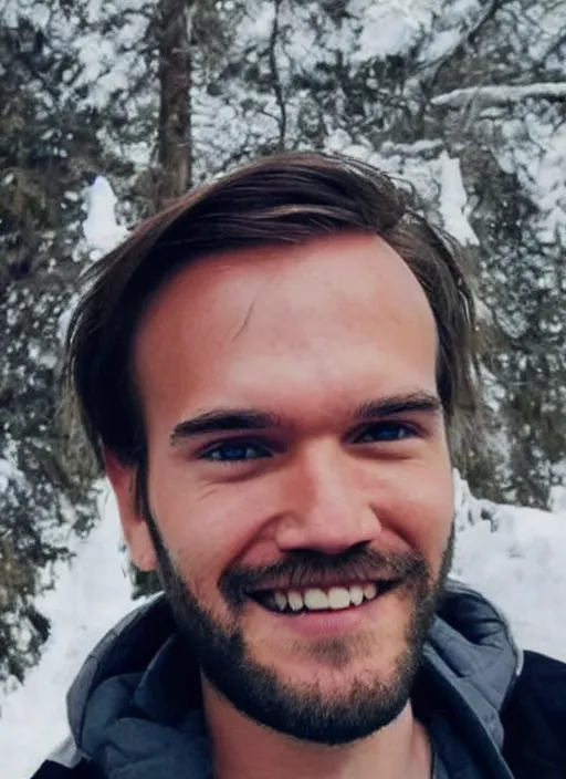 Image similar to selfie still of PewDiePie