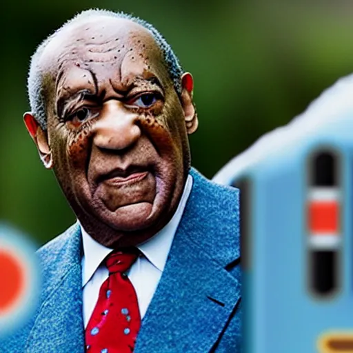 Prompt: bill cosby as thomas the train engine