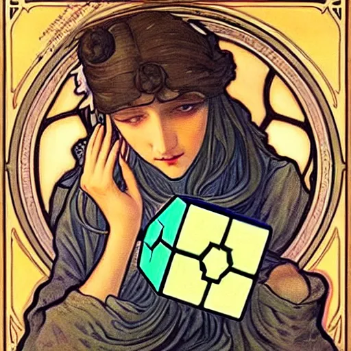 Image similar to beautiful art nouveau painting of companion - cube!!!!!!!!!!!!!!!!! companion - cube!!!!!!!!!!!!!!!!!