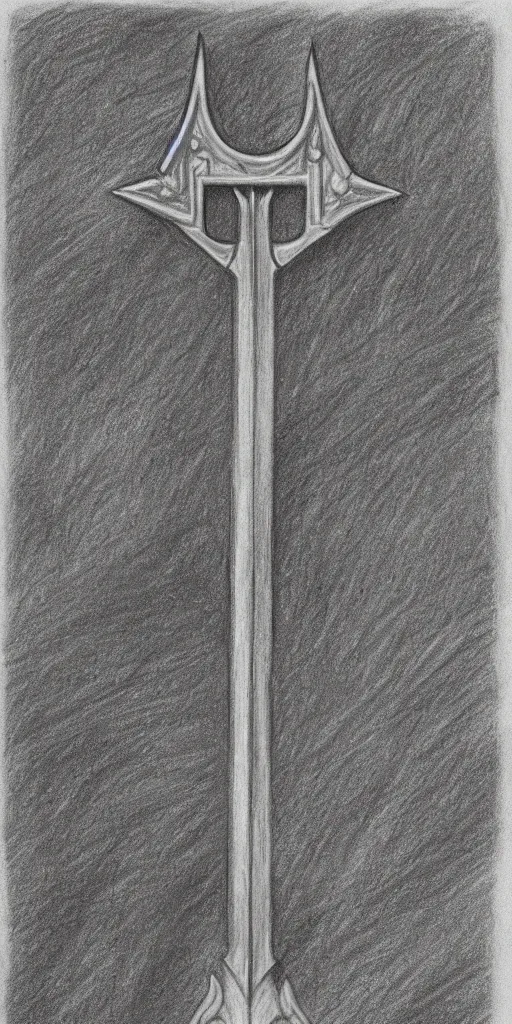 Image similar to pencil drawing of scottish claymore