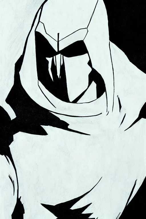 Image similar to moon knight, concept art portrait